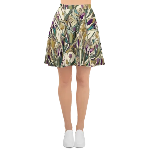 Iris Nocturne on a Skater Skirt