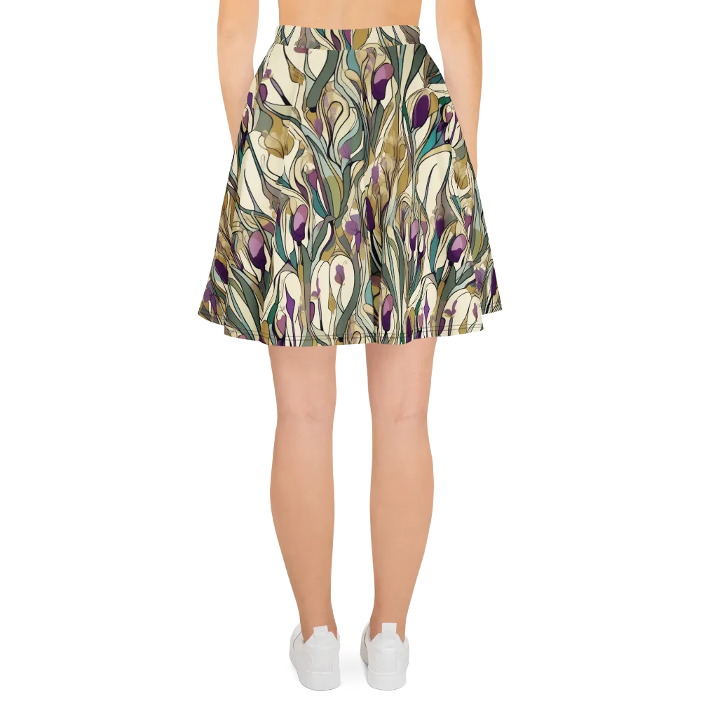 Iris Nocturne on Skater Skirt — Back