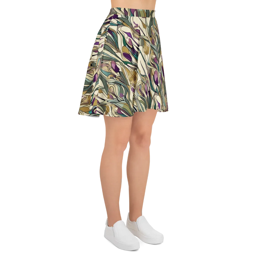 Iris Nocturne on Skater Skirt — Right