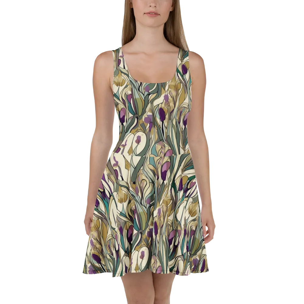 Iris Nocturne on Skater Dress — Front