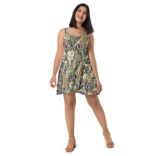 Iris Nocturne on a Skater Dress