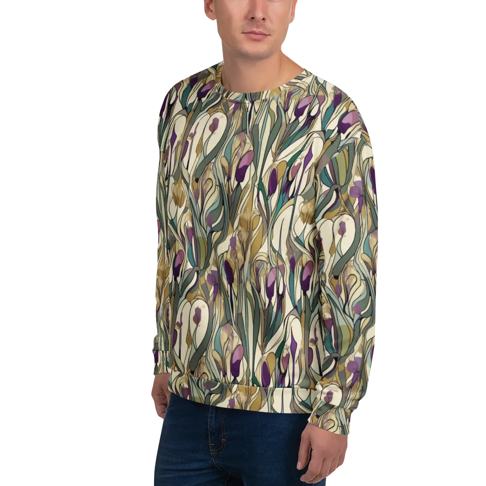 Iris Nocturne on Sweatshirt — Left Front