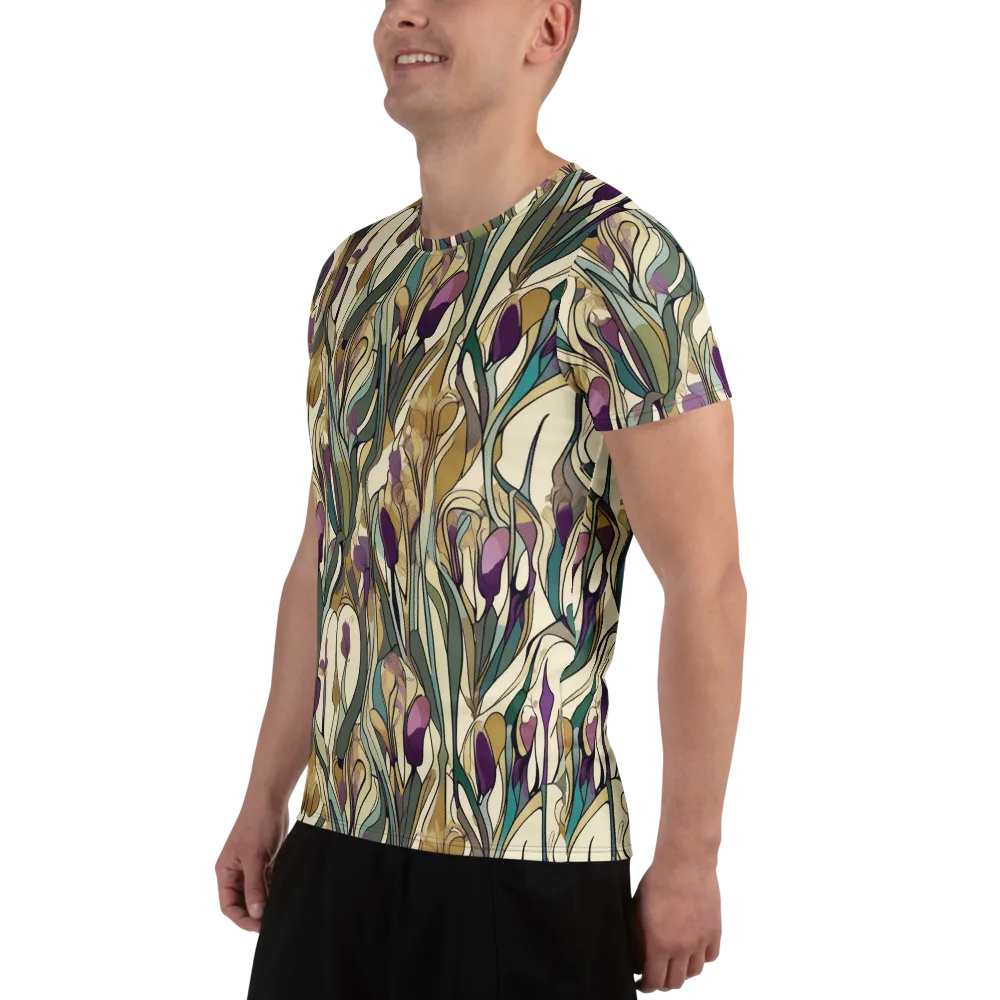 Iris Nocturne on Men's Athletic T-Shirt — Left