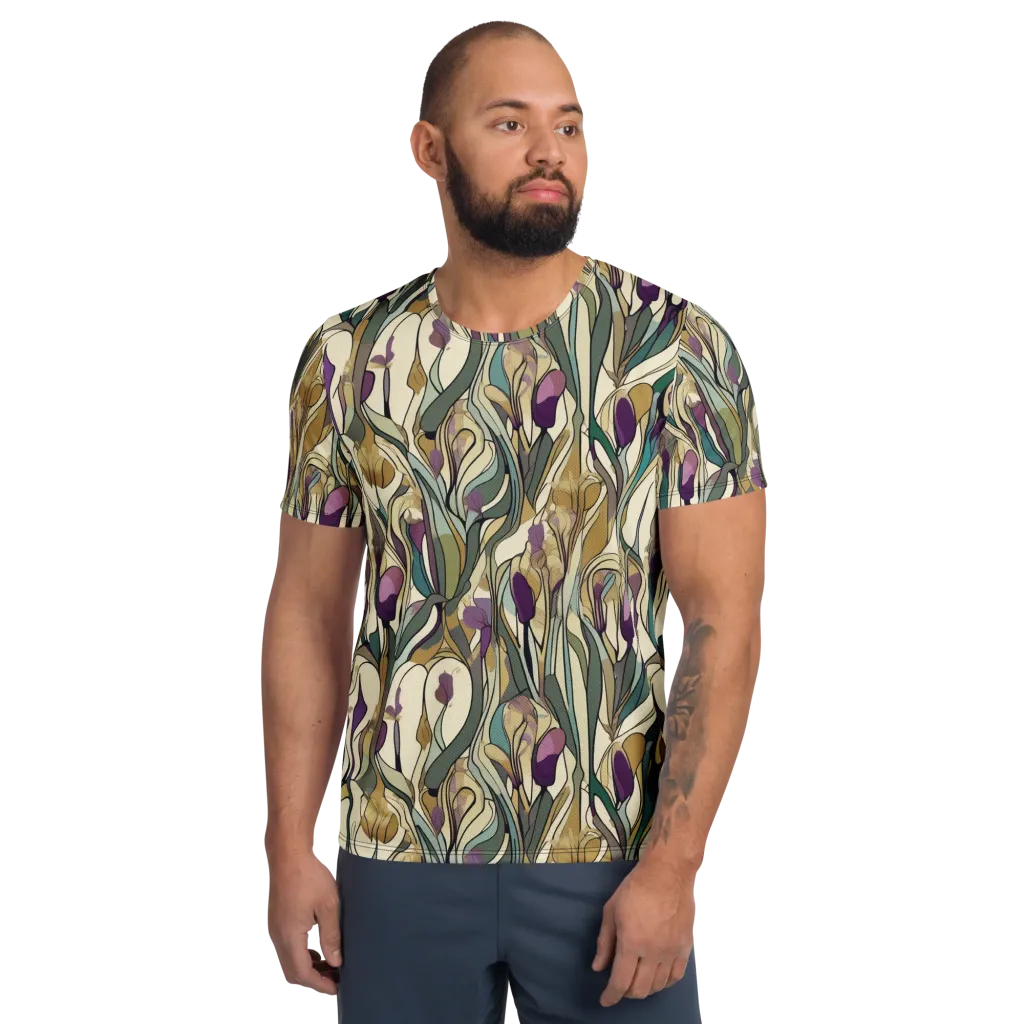 Iris Nocturne on Men's Athletic T-Shirt — Front