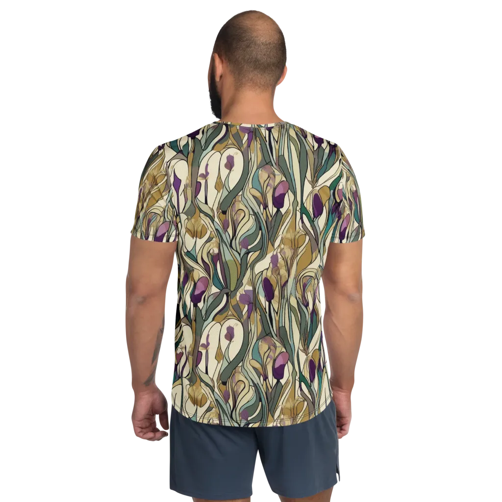 Iris Nocturne on Men's Athletic T-Shirt — Back