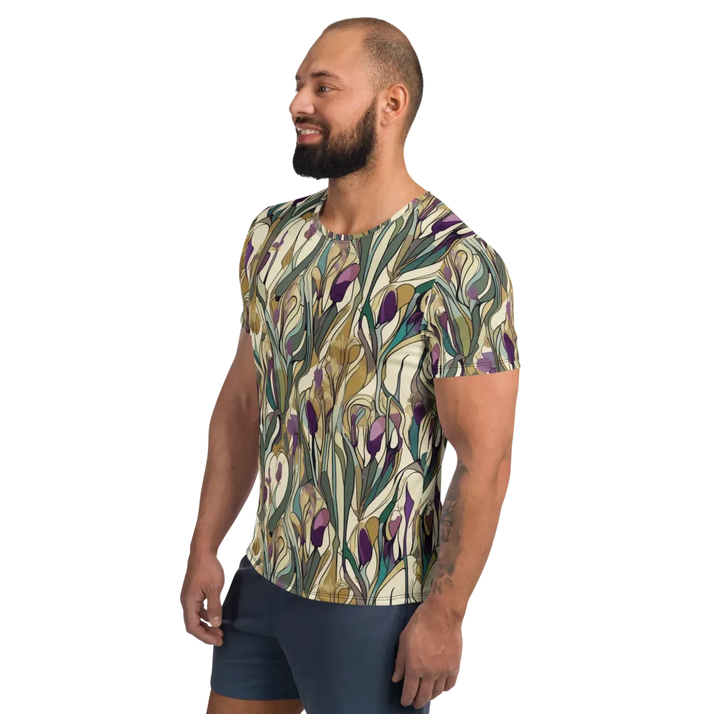 Iris Nocturne on Men's Athletic T-Shirt — Left