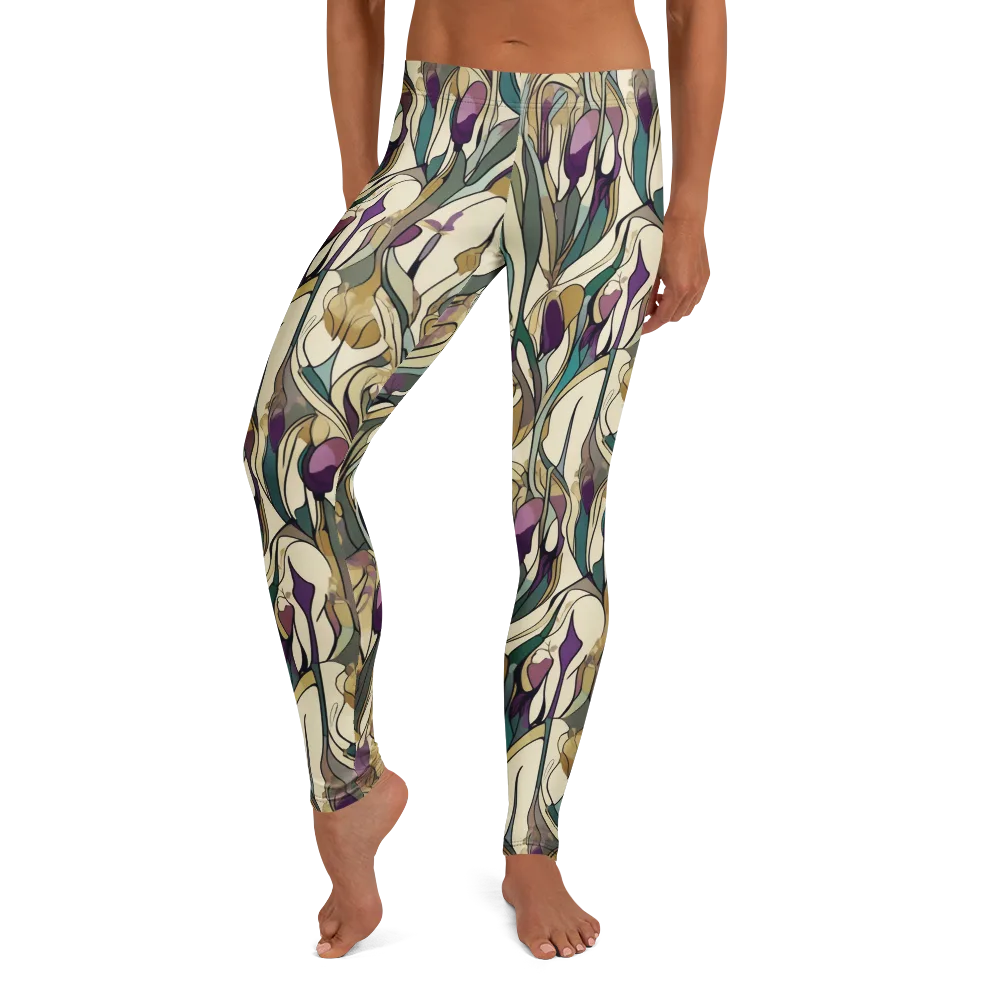 Iris Nocturne on Leggings — Front