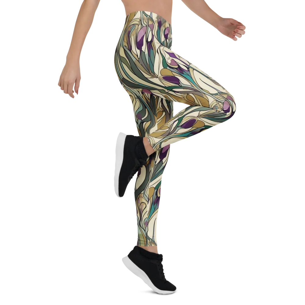 Iris Nocturne on Leggings — Right