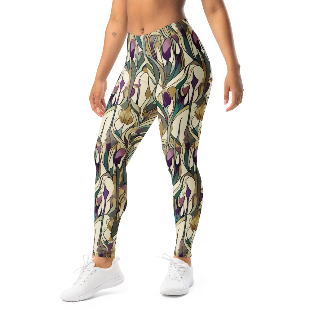 Iris Nocturne on Leggings — Left Front
