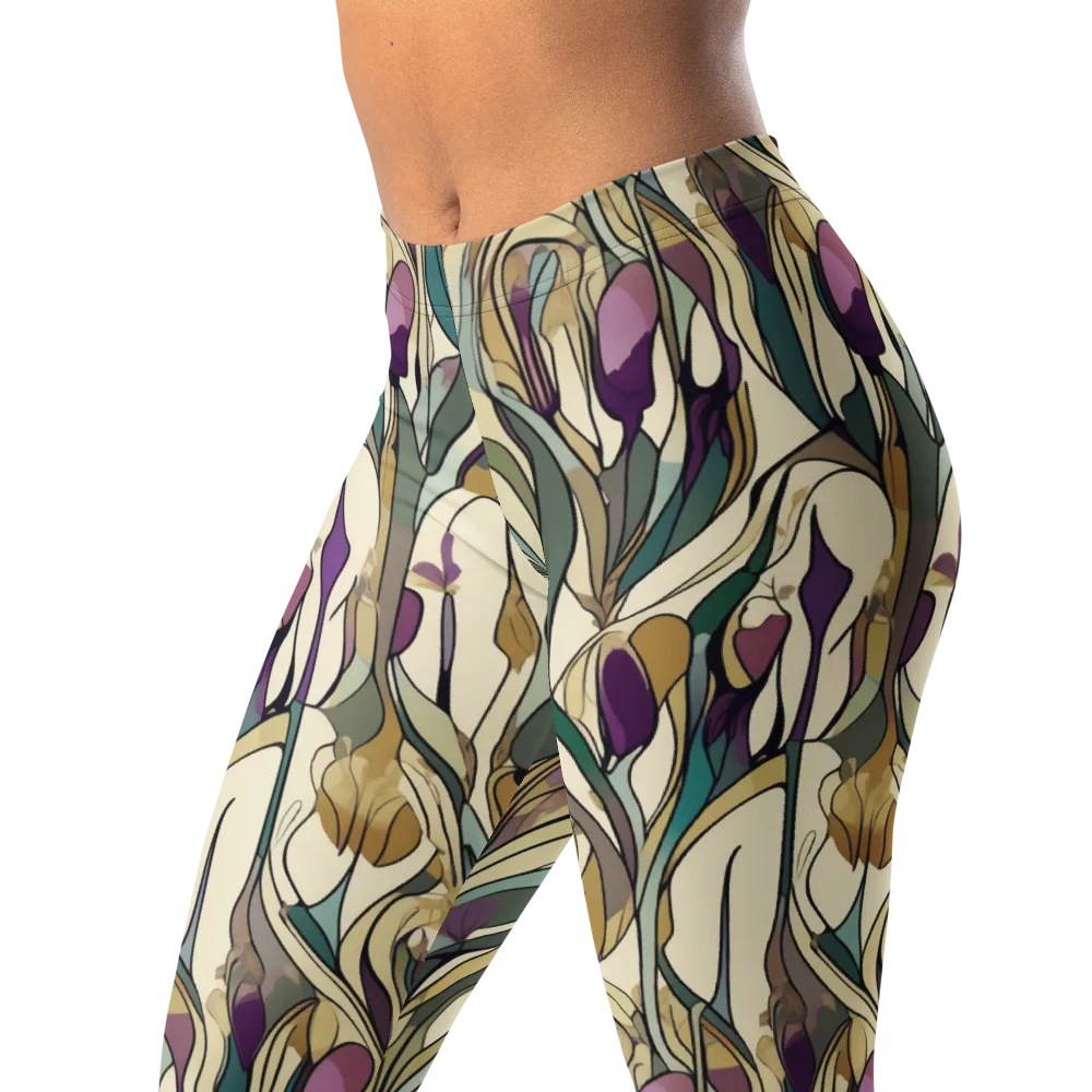 Iris Nocturne on Leggings — Left Front