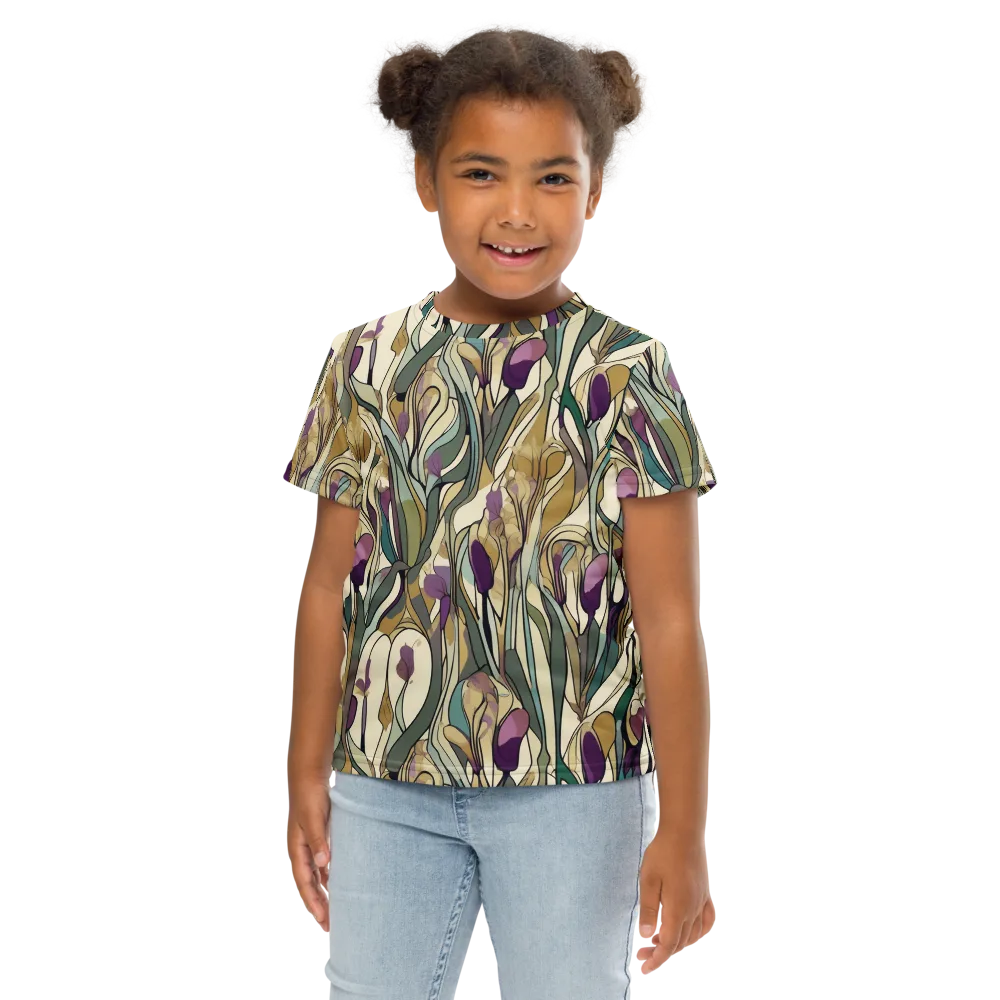 Iris Nocturne on Kids Crew Neck T-Shirt — Front