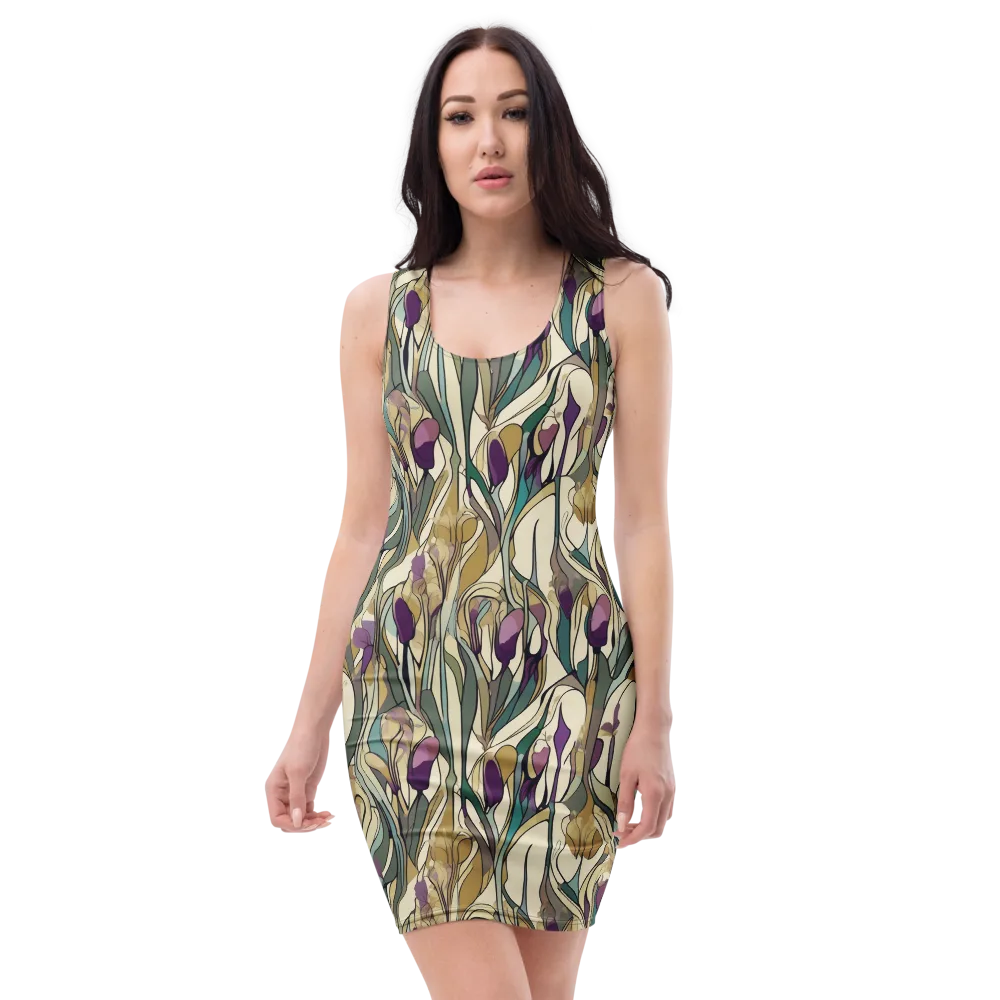 Iris Nocturne on Bodycon Dress — Front