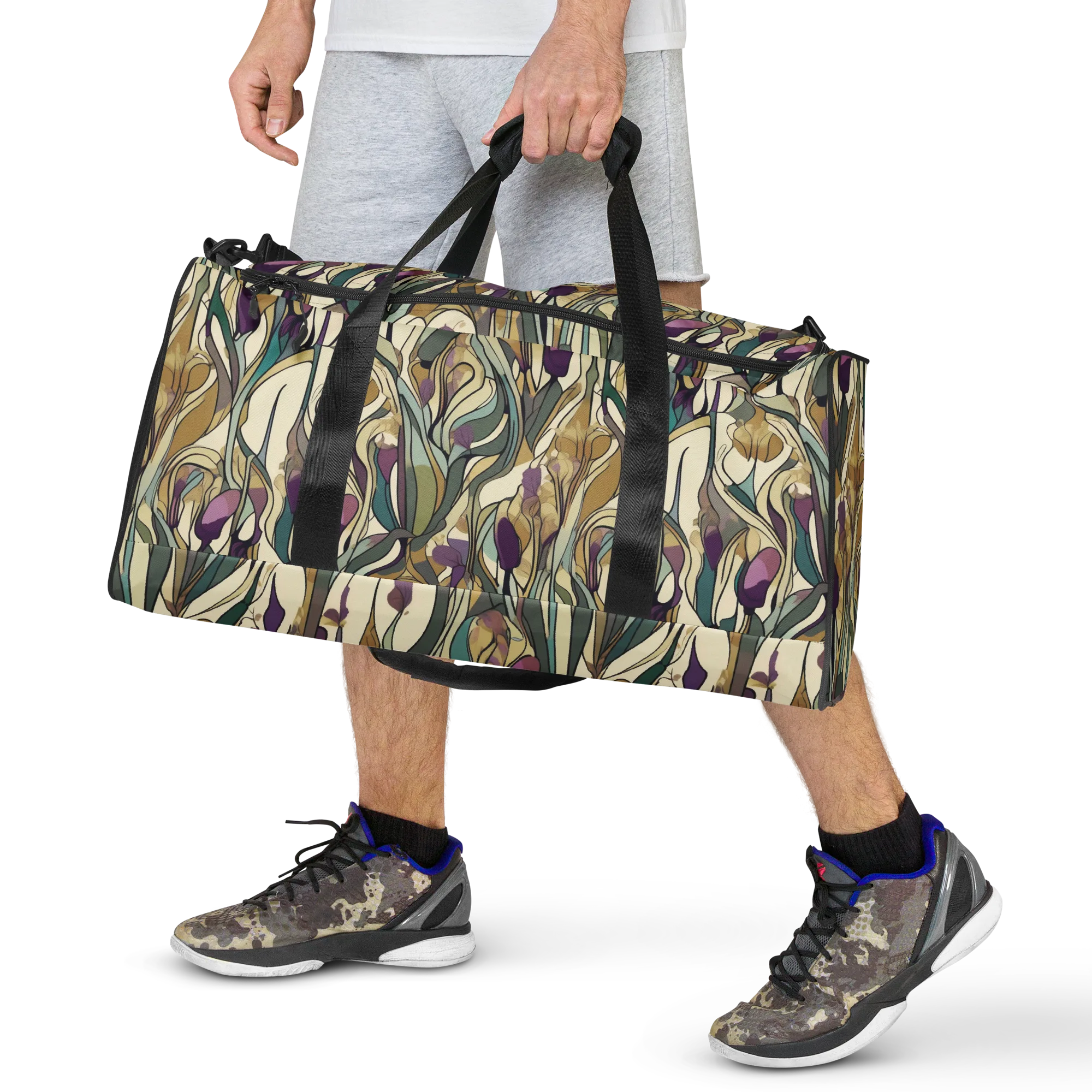 Iris Nocturne on Duffle Bag — Front