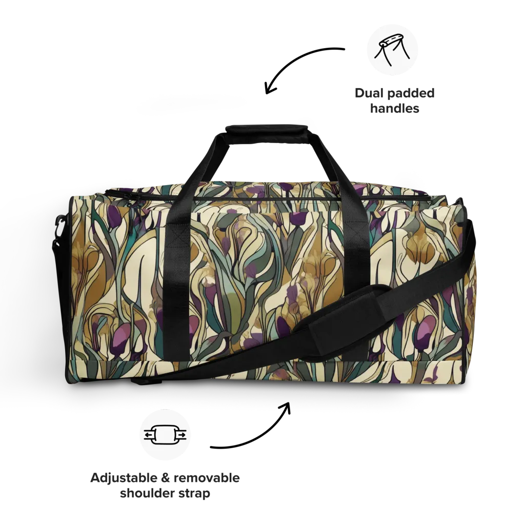 Iris Nocturne on Duffle Bag — Front