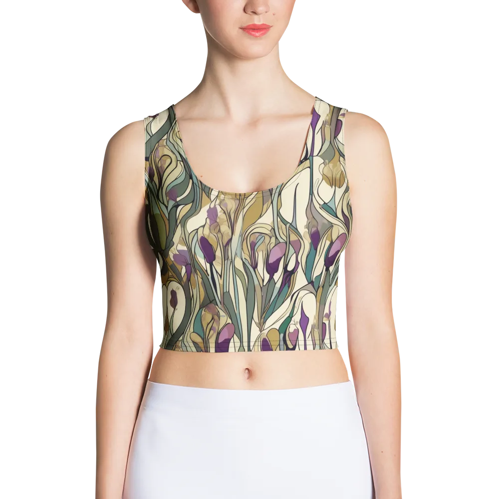 Iris Nocturne on Crop Top — Front