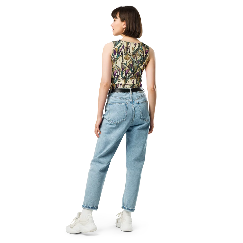 Iris Nocturne on Crop Top — Back