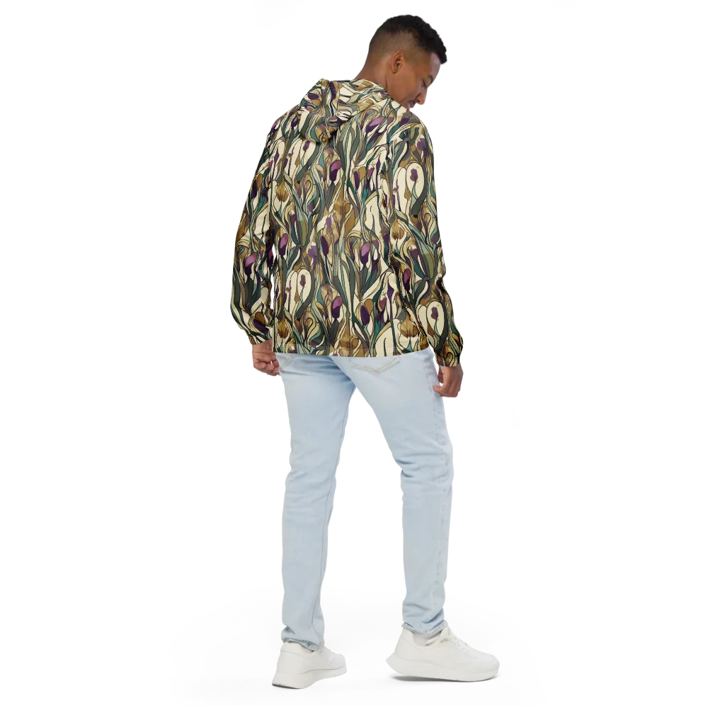 Iris Nocturne on Men's Windbreaker — Back
