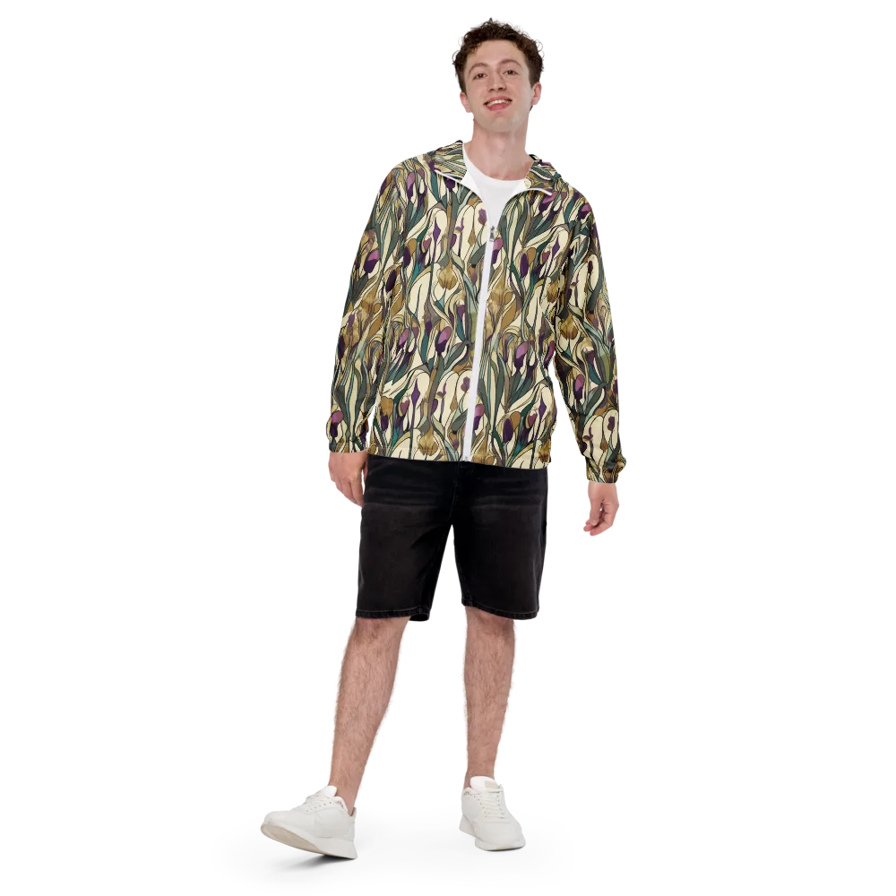 Iris Nocturne on Men's Windbreaker — Front