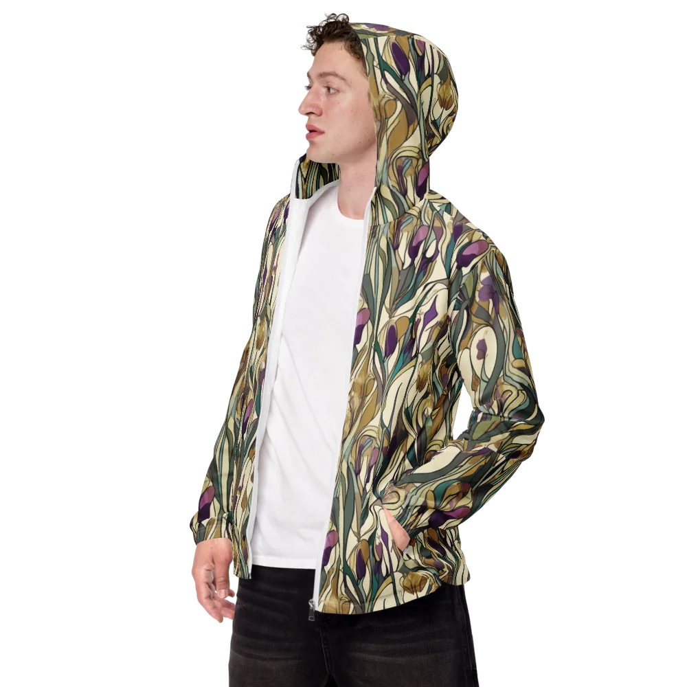 Iris Nocturne on Men's Windbreaker — Left Front