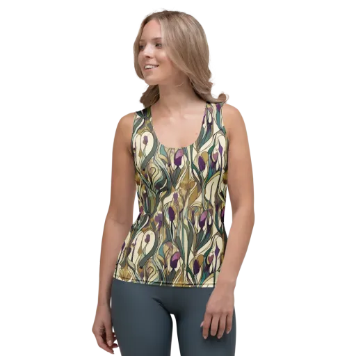 Iris Nocturne on a Women's Tank Top