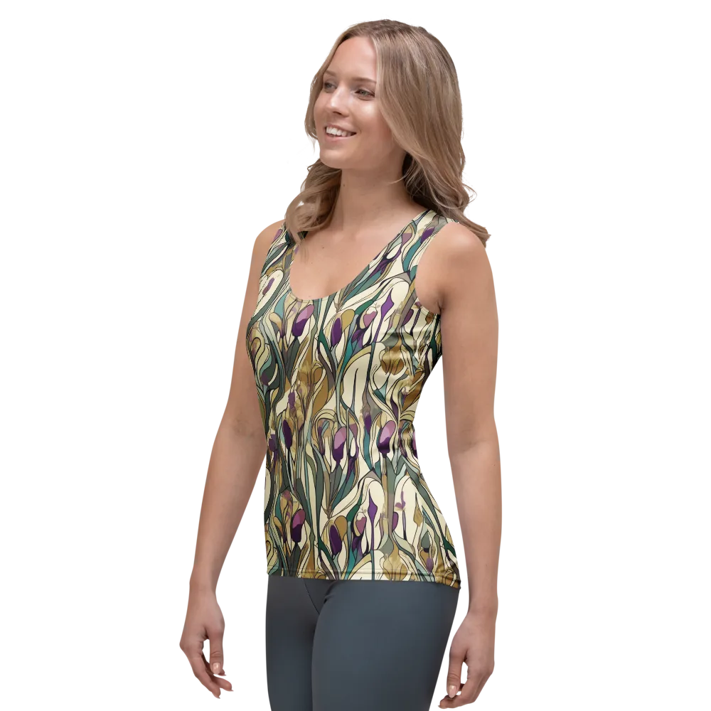 Iris Nocturne on Women's Tank Top — Left Front