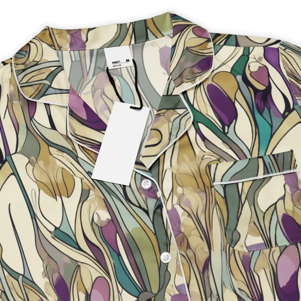 Iris Nocturne on Women's Short Sleeve Pajama Top — Product details