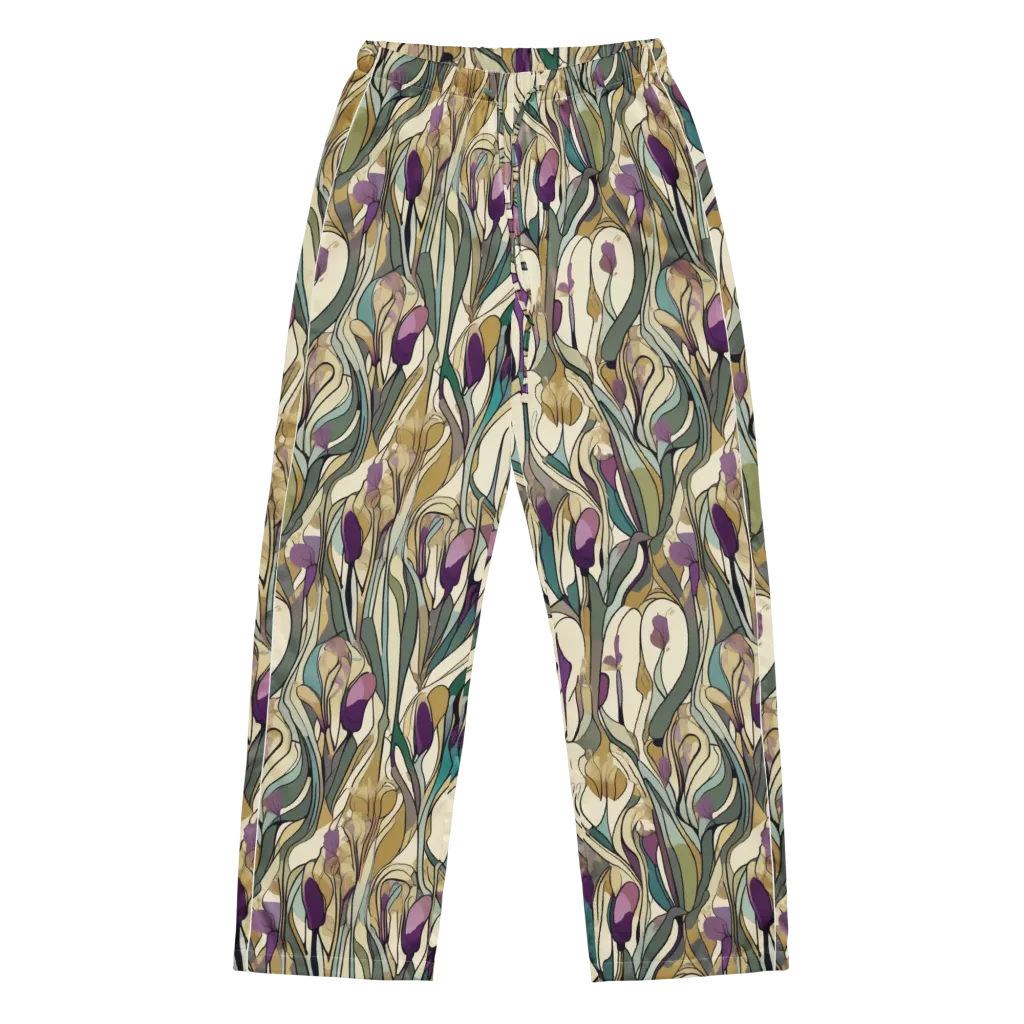 Iris Nocturne on Women's Pajama Pants — Front
