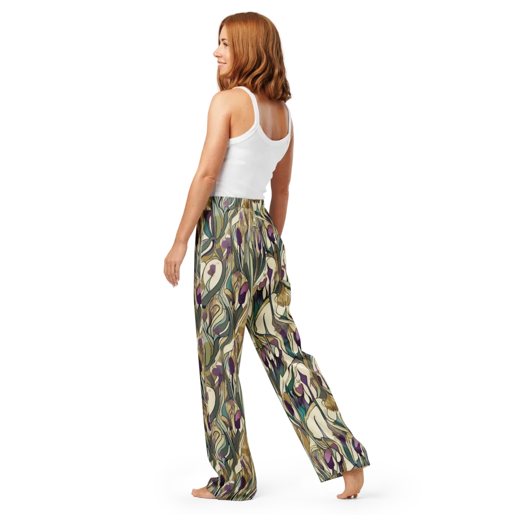Iris Nocturne on Women's Pajama Pants — Back