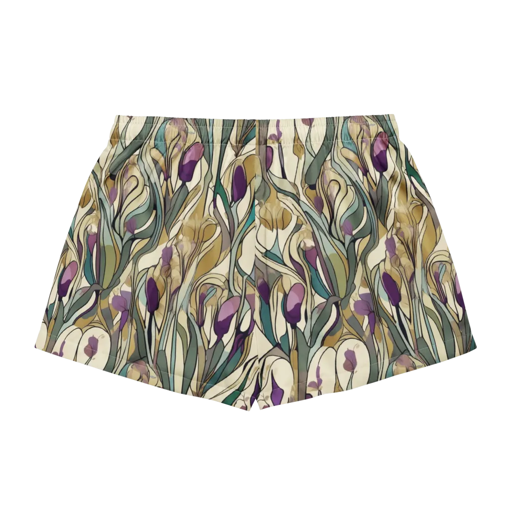 Iris Nocturne on Women's Pajama Shorts — Back