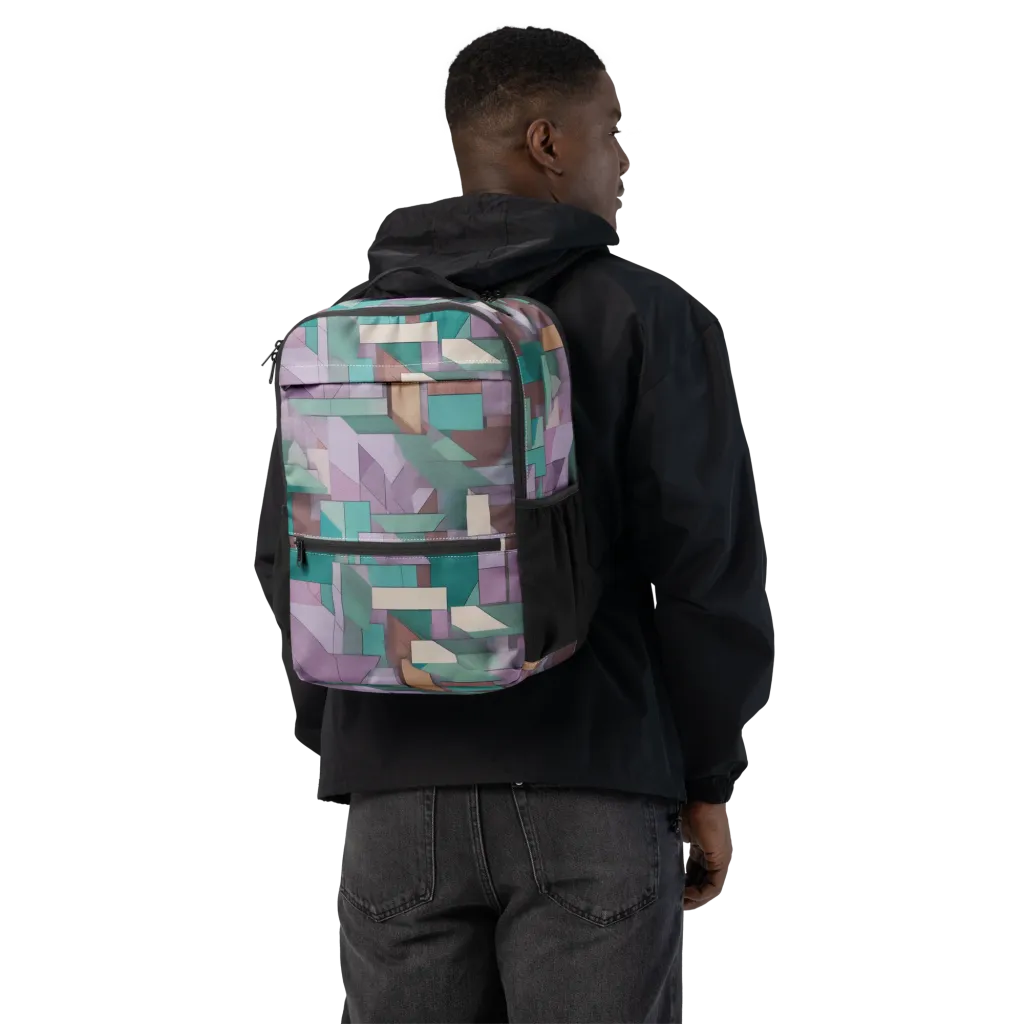 Pastel Circuit on Utility Backpack — Back