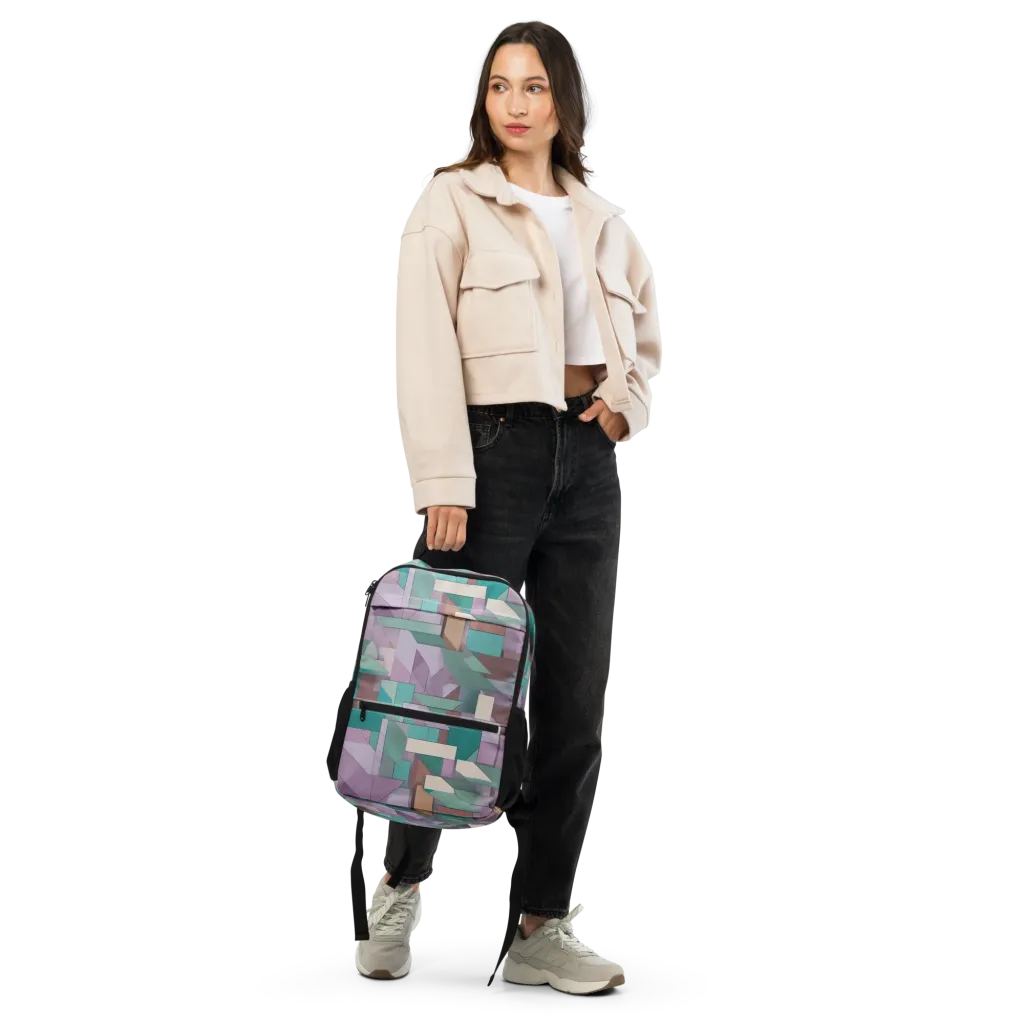 Pastel Circuit on Utility Backpack — Front