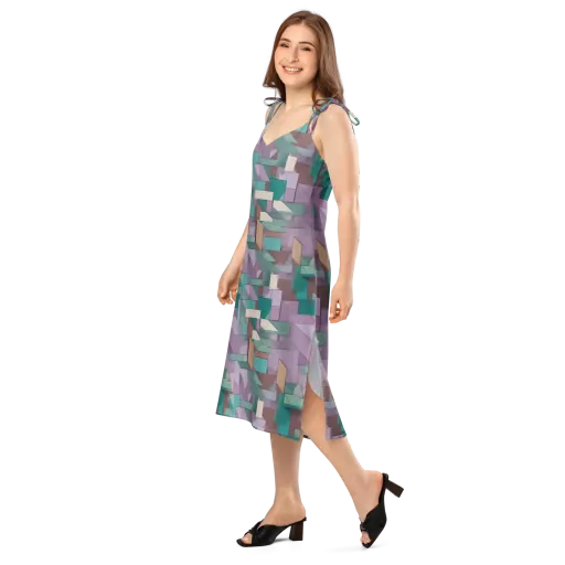 Pastel Circuit on a Slip Dress