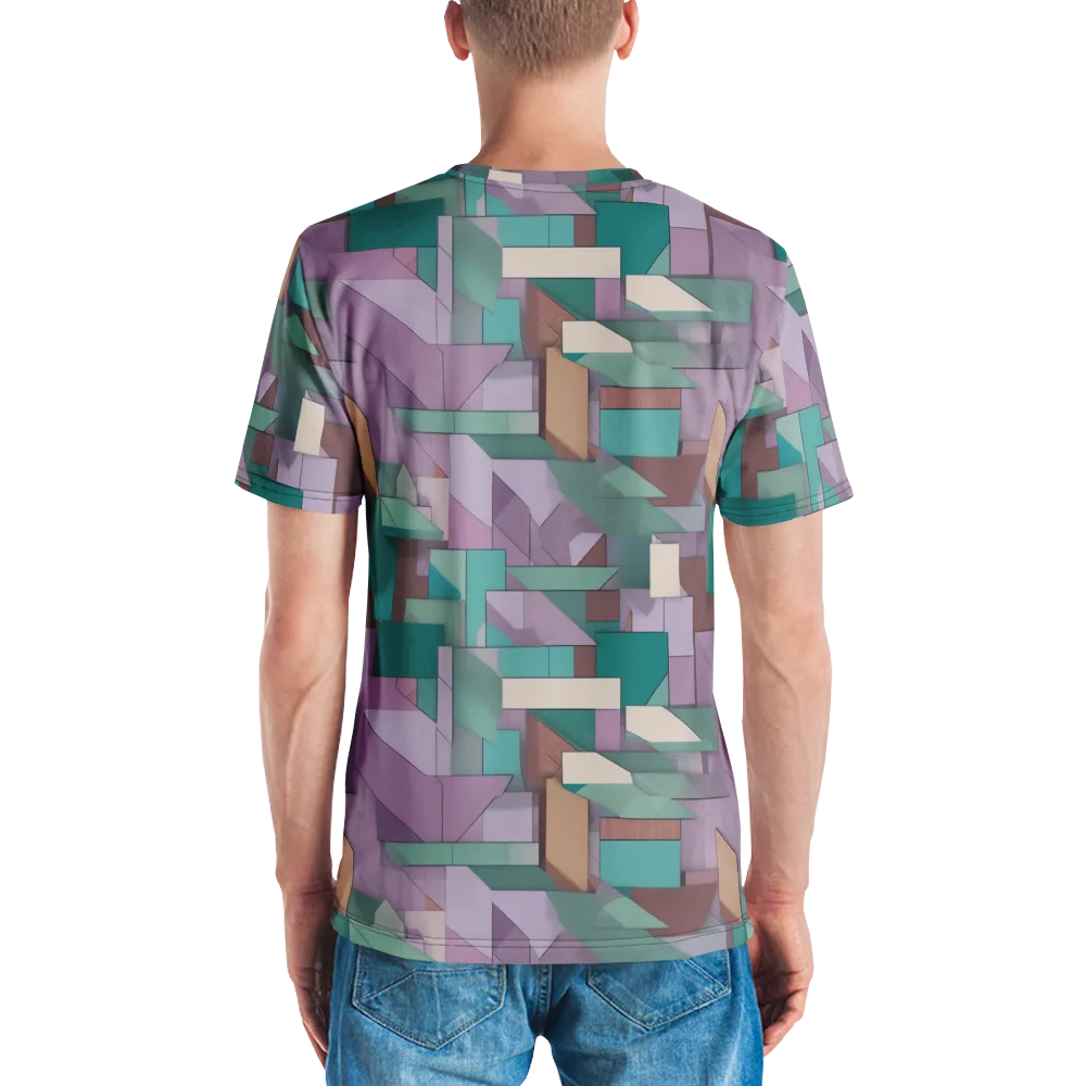 Pastel Circuit on Men's Crew Neck T-Shirt — Back