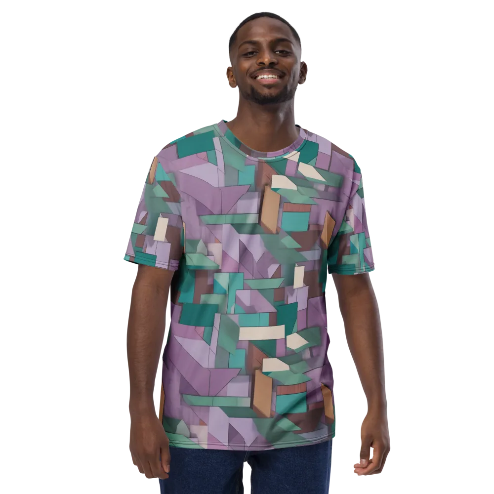 Pastel Circuit on Men's Crew Neck T-Shirt — Front