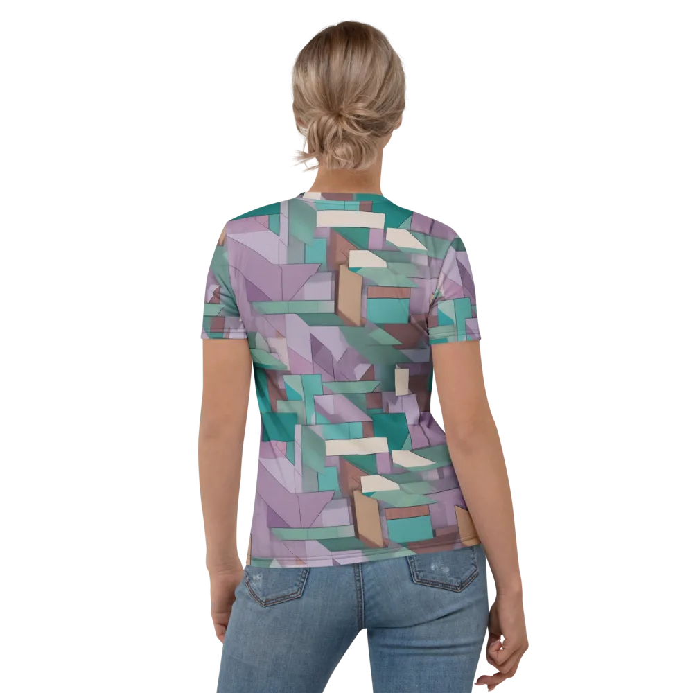 Pastel Circuit on Women's Crew Neck T-Shirt — Back