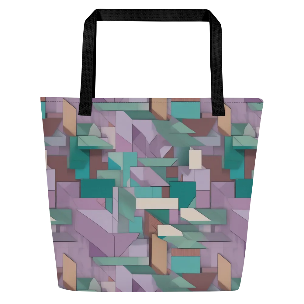 Pastel Circuit on Large Tote Bag W/ Pocket — Front