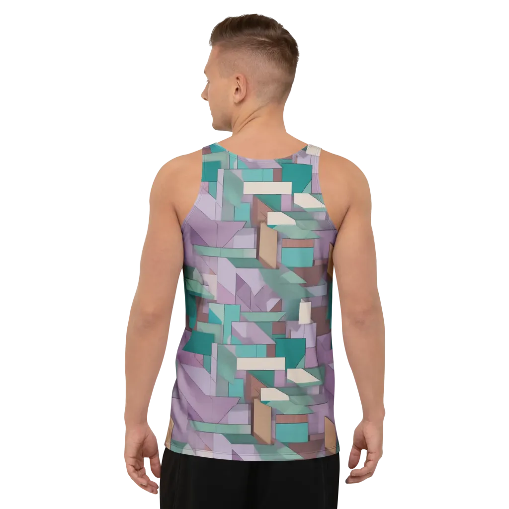 Pastel Circuit on Men's Tank Top — Back
