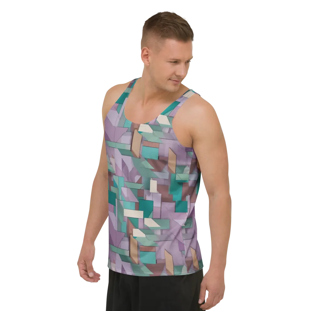 Pastel Circuit on Men's Tank Top — Left Front