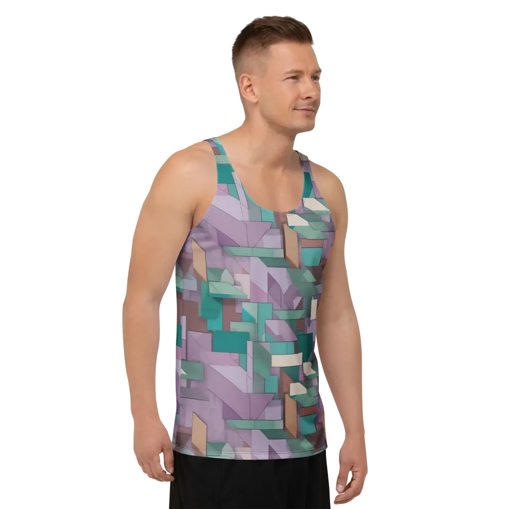 Pastel Circuit on Men's Tank Top — Right Front