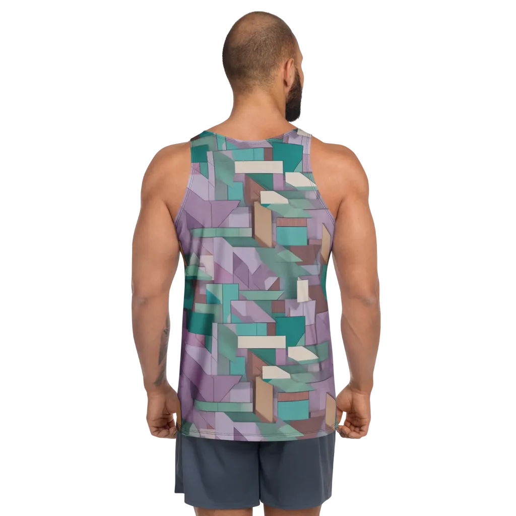 Pastel Circuit on Men's Tank Top — Back