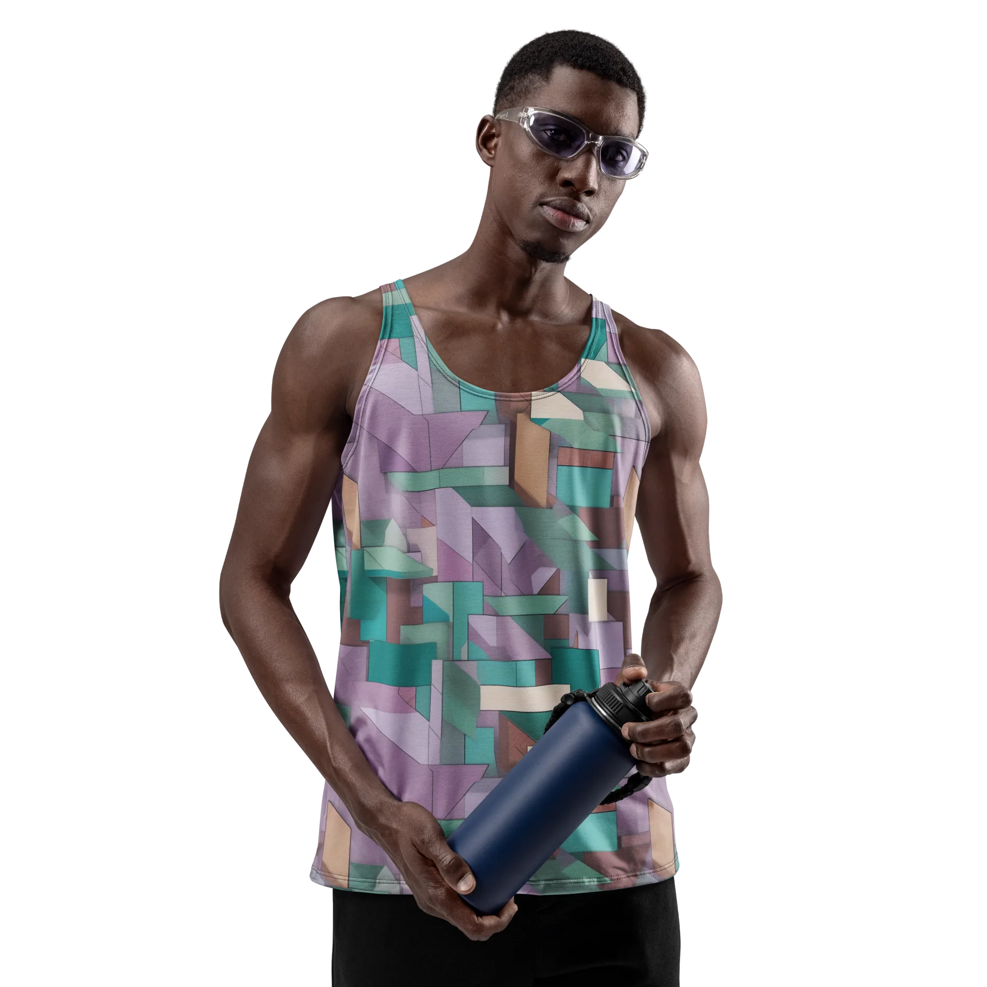 Pastel Circuit on Men's Tank Top — Front