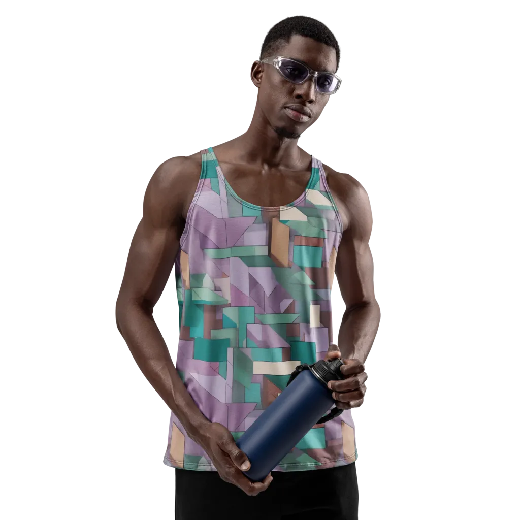 Pastel Circuit on Men's Tank Top — Front