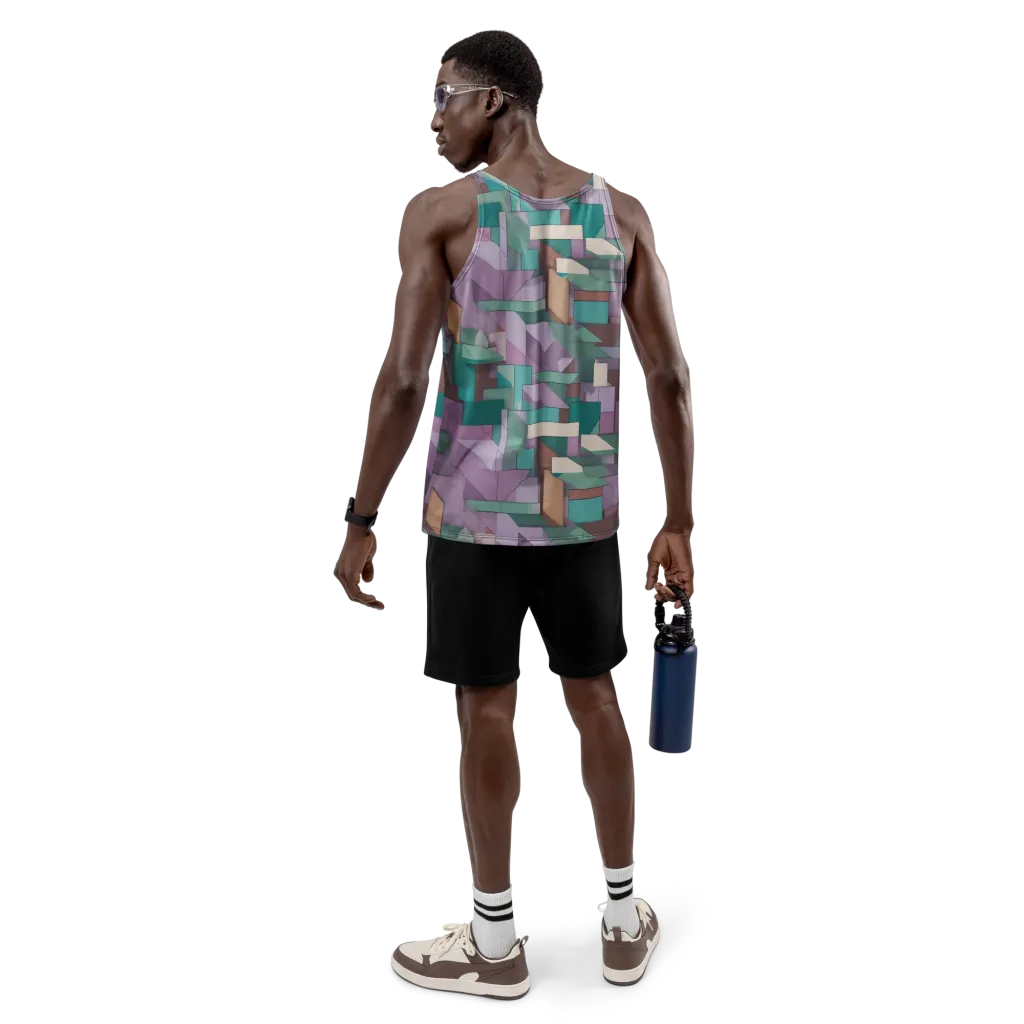 Pastel Circuit on Men's Tank Top — Back