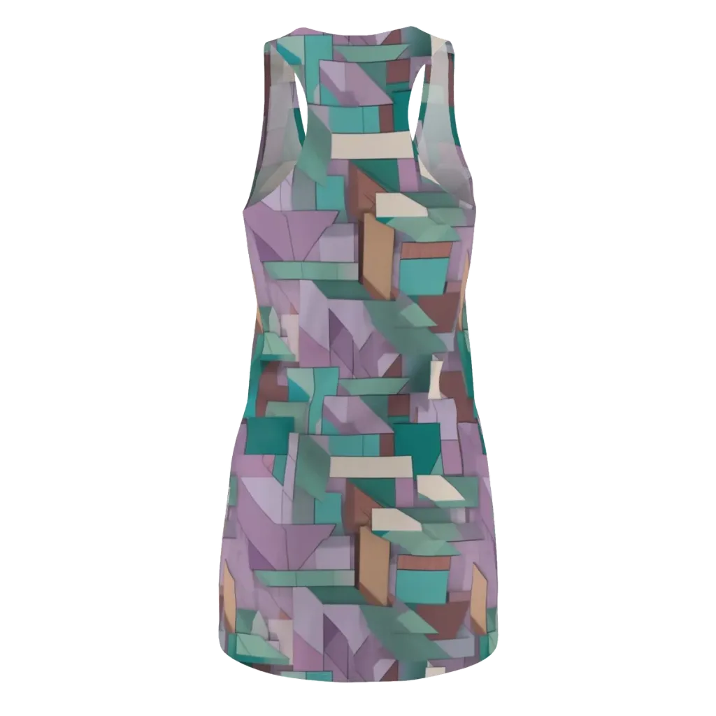 Pastel Circuit on Racerback Dress — Back