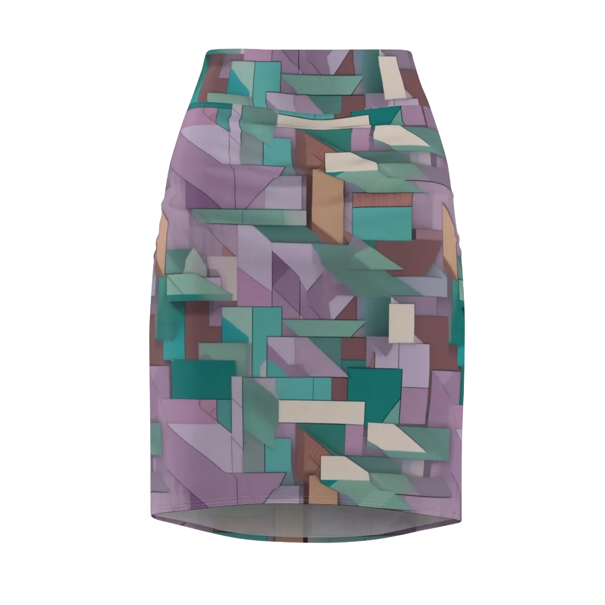 Pastel Circuit on Pencil Skirt — Front