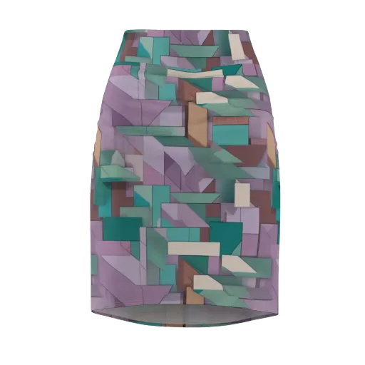 Pastel Circuit on a Pencil Skirt