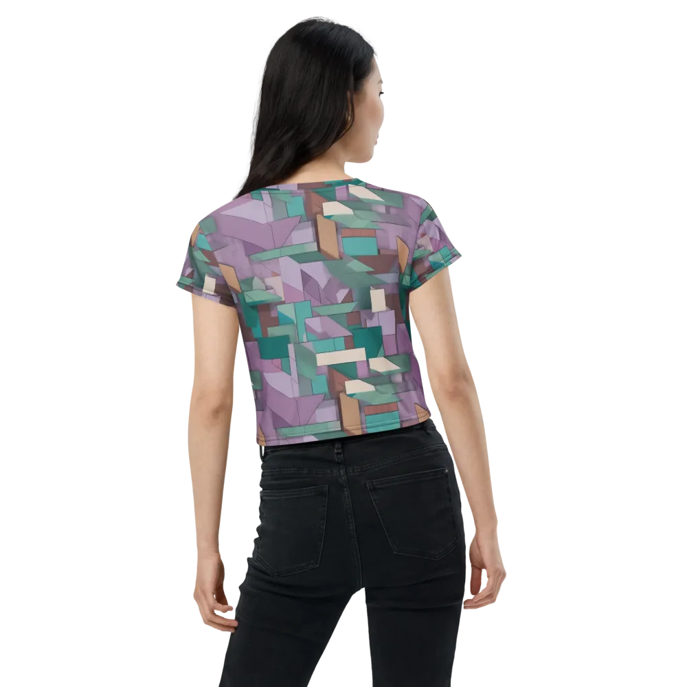 Pastel Circuit on Crop Tee — Back