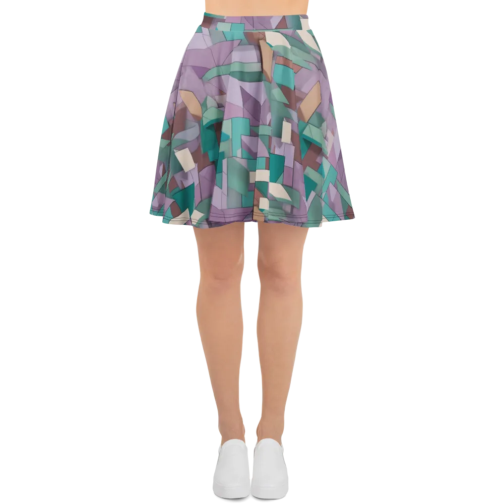 Pastel Circuit on Skater Skirt — Front