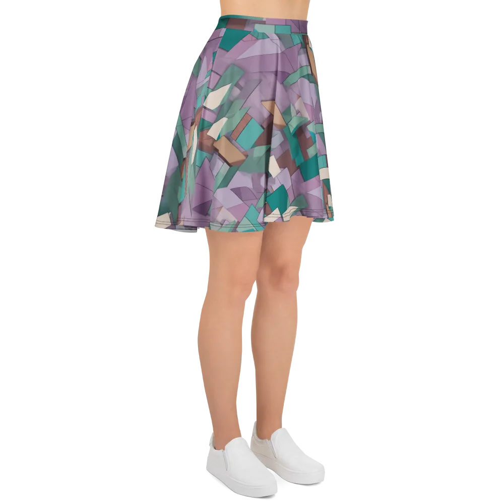 Pastel Circuit on Skater Skirt — Right