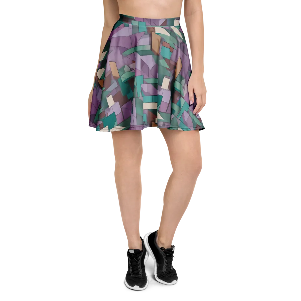 Pastel Circuit on Skater Skirt — Front